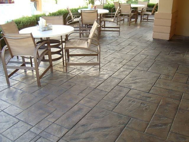 stamped concrete Services In Riyadh driveway decorative flooring
